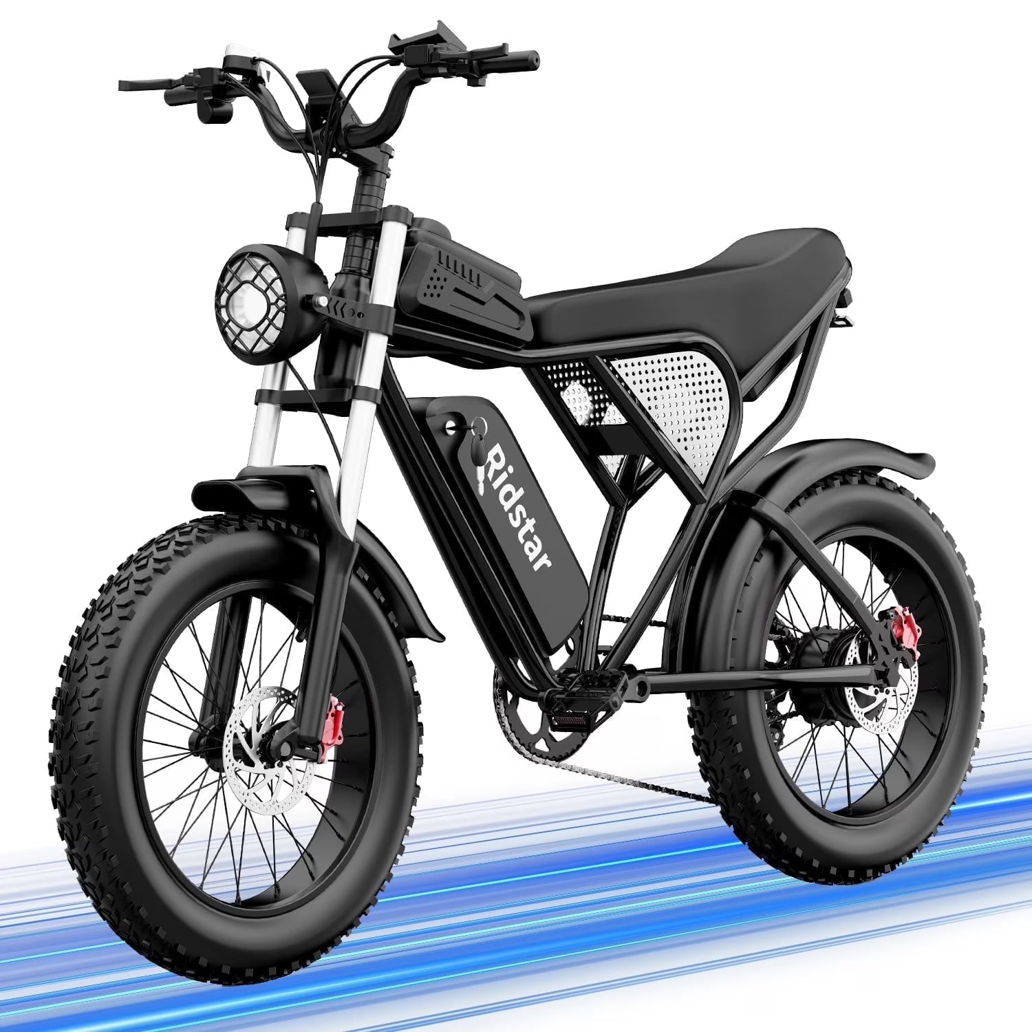 1500W MTB Electric Bicycle 48V 20Ah Removable Battery E-Bike��Electric Bike for Adults 20" Fat Tire Electric Motorcycle, Shimano 7 speed Full Suspension Mountain Bike UL2849(Q20 1500W)