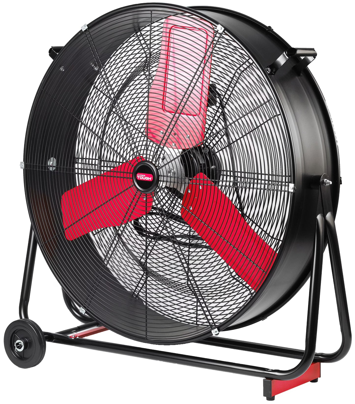 Hyper Tough New 30 inch High Velocity Tilted Drum Fan Red  Black