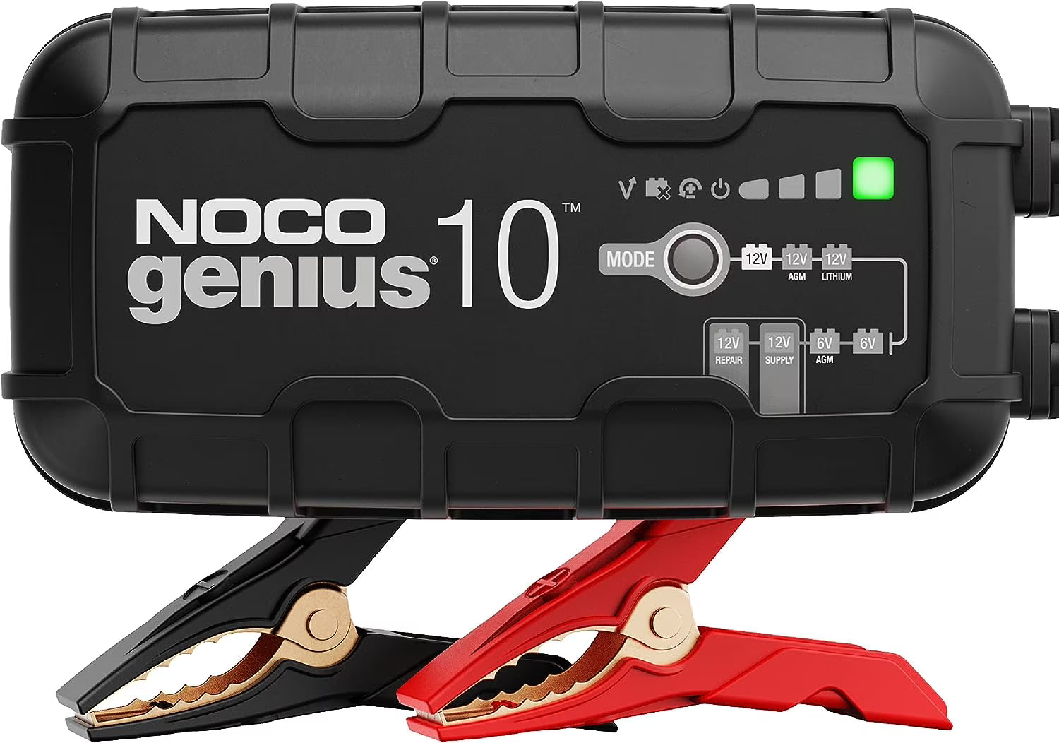 NOCO GENIUS10: 10A 6V/12V Smart Battery Charger, Maintainer and Desulfator